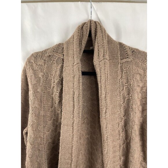 Cozy Tan Women's Cardigan Sweater - Picture 3 of 10
